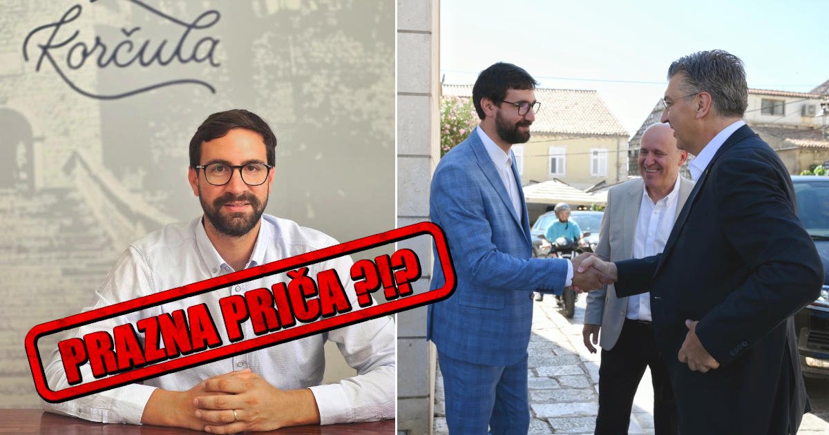 Frano Jeričević, Andrej Plenković, Branko Bračić, Korčula